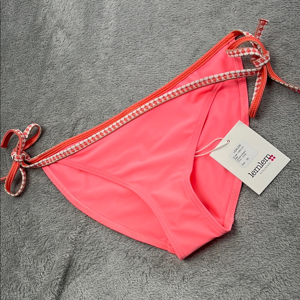 NEW Lemlem‎ XS Coral Pink Lena Bikini Bottom HSS2123
